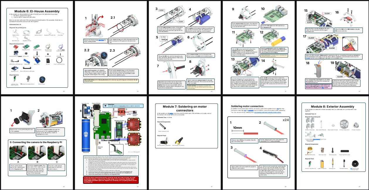 A screenshot of the Manafish assembly guide showing illustrated build steps